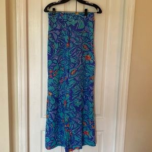 Lilly Pultizer Middleton Palazzo Pants in Blue Iris Mai Tai size XS